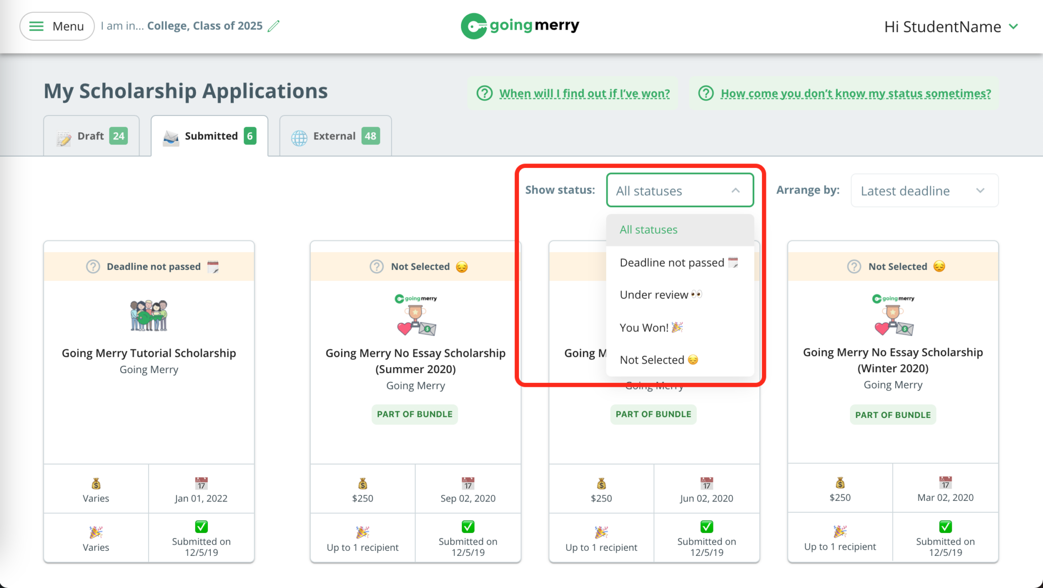 How To Use Going Merry | Find And Apply For College Scholarships